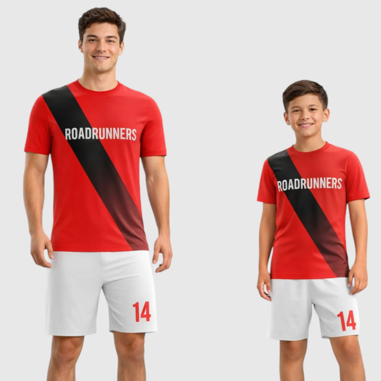 SB 1229 White/Red Sublimation Custom Soccer Jersey Adult & Youth Unisex - Hipona Sports