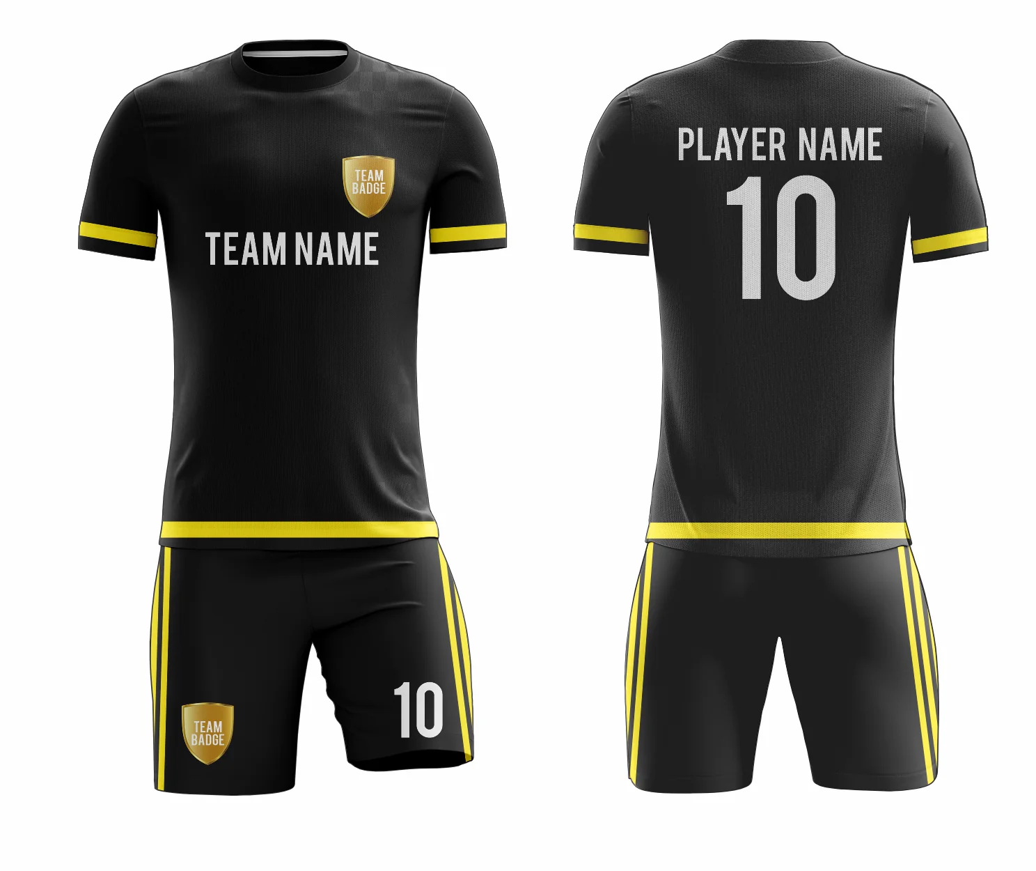 SB 12804 Black Sublimation Custom Soccer Jersey Adult & Youth Unisex - Hipona Sports