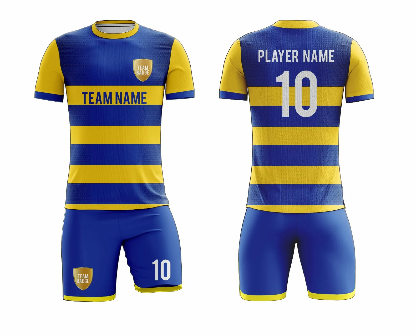 SB 12793 Blue and Yellow Sublimation Custom Soccer Jersey Adult & Youth Unisex - Hipona Sports