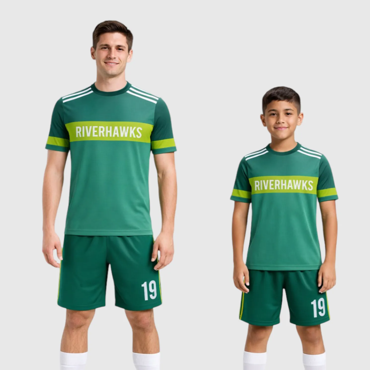 SB 1167 Green Sublimation Custom Soccer Jersey Adult & Youth Unisex - Hipona Sports