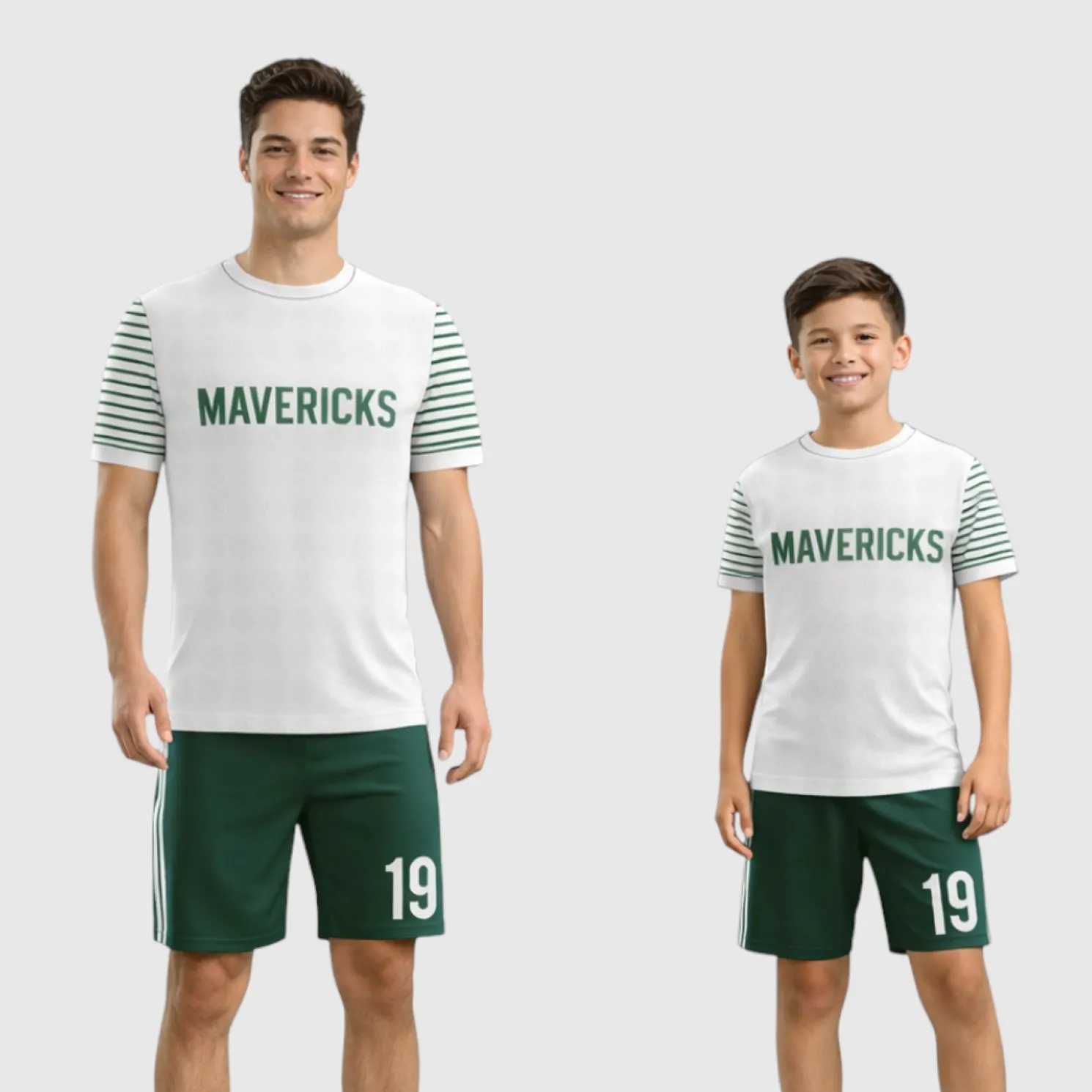 SB 1242 Green/White Sublimation Custom Soccer Jersey Adult & Youth Unisex - Hipona Sports