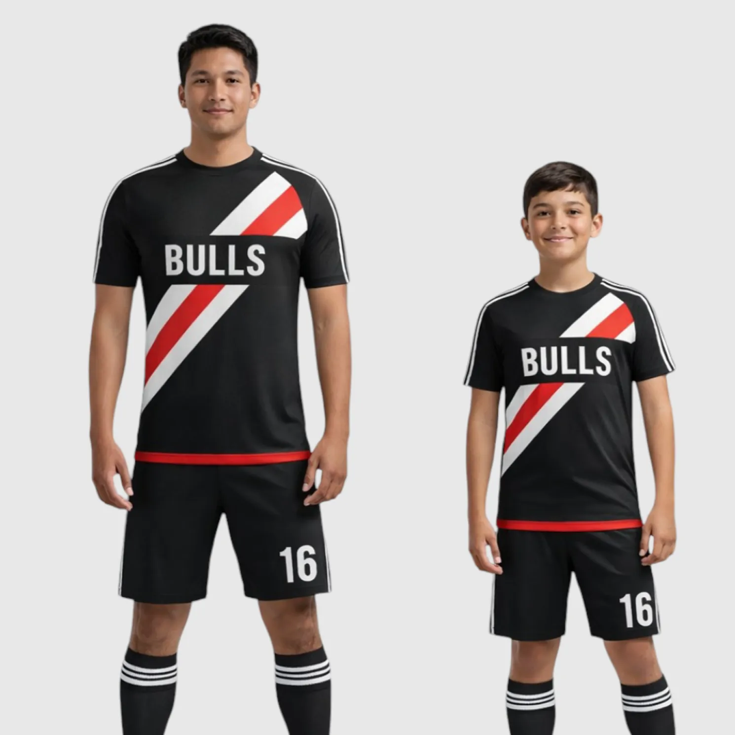 SB 12879 Black Sublimation Custom Soccer Jersey Adult & Youth Unisex - Hipona Sports