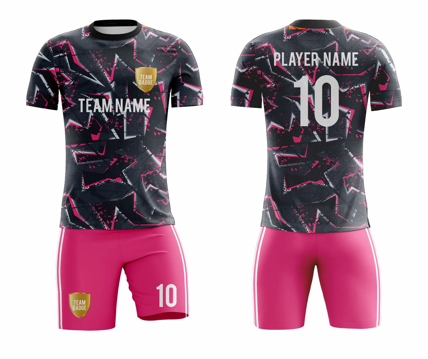 SB 1230 Pink/Black Sublimation Custom Soccer Jersey Adult & Youth Unisex - Hipona Sports