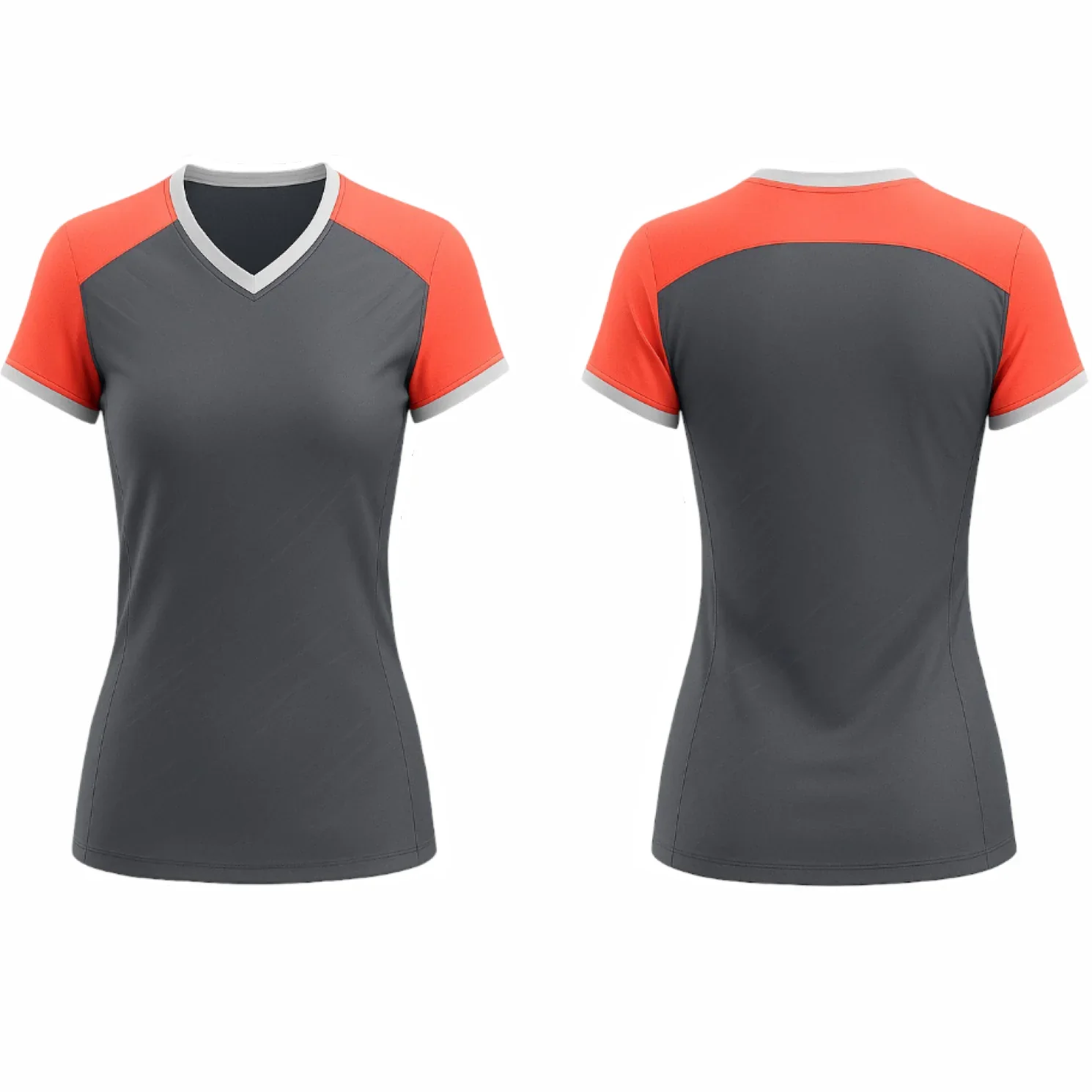 VJ207 Custom Gray Volleyball Jersey - Adult & Youth Unisex - Hipona Sports