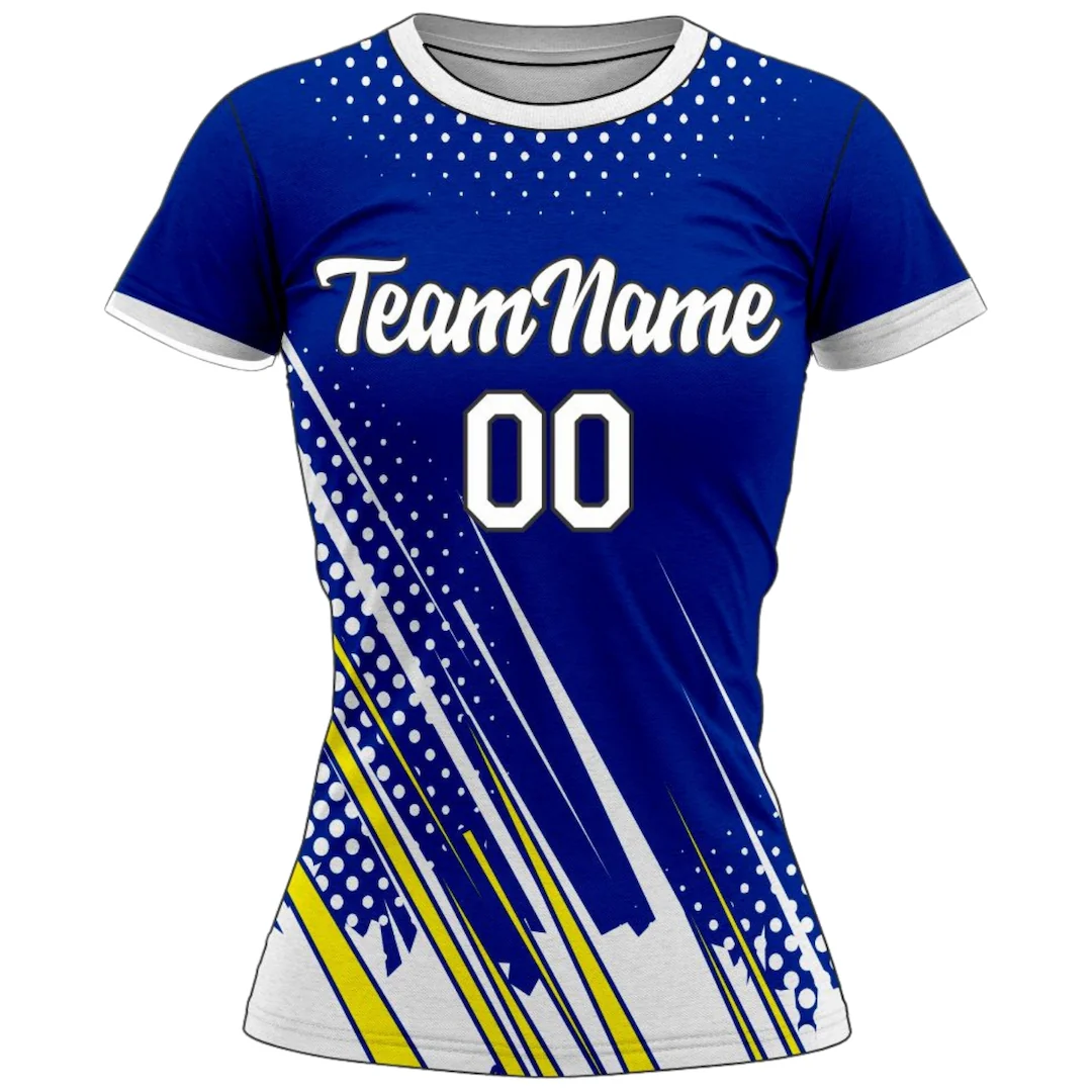 VJ145 Custom Blue Volleyball Jersey - Adult & Youth Unisex - Hipona Sports