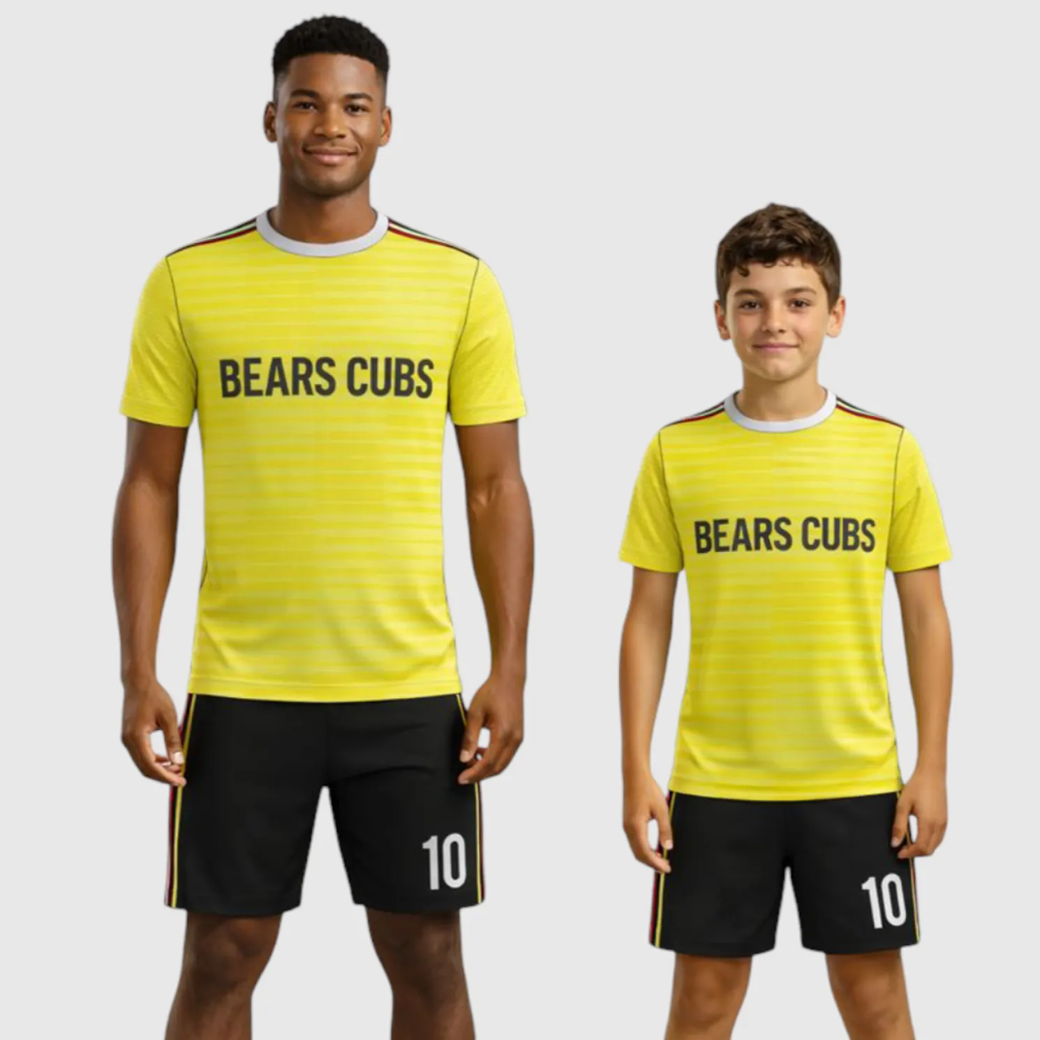 SB 12835 Yellow and Black Sublimation Custom Soccer Jersey Adult & Youth Unisex - Hipona Sports