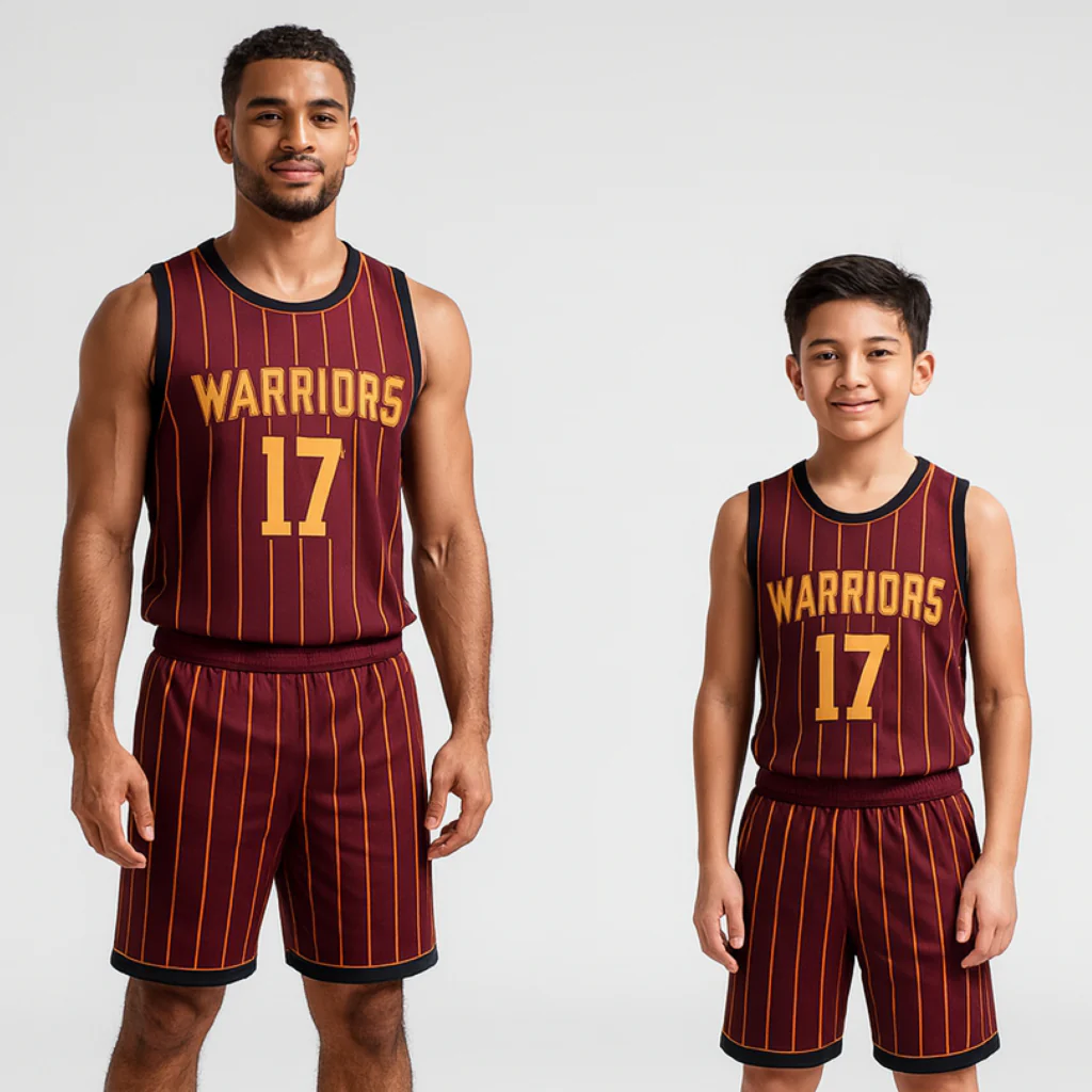 BBU-120 Red Customizable Basketball Jersey With Optional Shorts - Hipona Sports