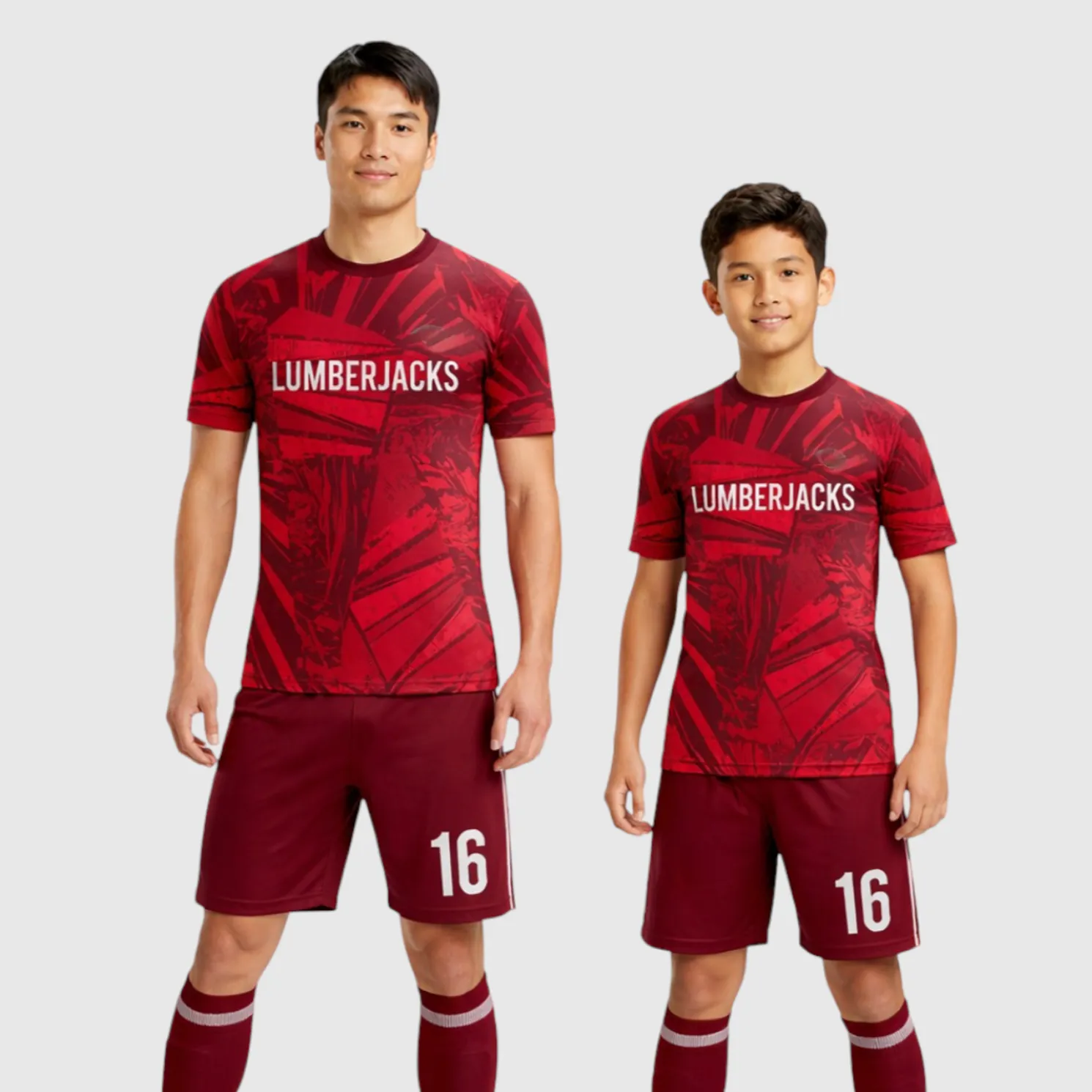 SB 1210 Red Sublimation Custom Soccer Jersey Adult & Youth Unisex - Hipona Sports