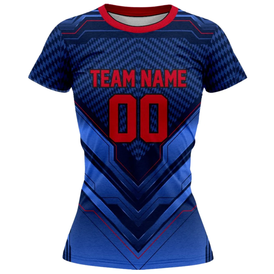 VJ132 Custom Blue Volleyball Jersey - Adult & Youth Unisex - Hipona Sports