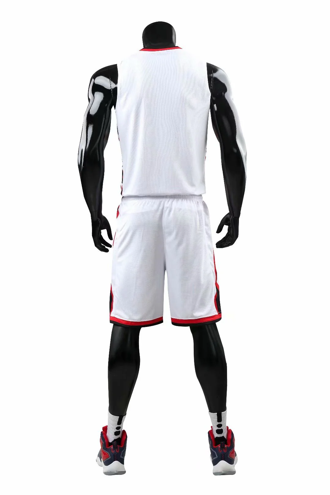 Overtime White NS Customizable Basketball Jersey With Optional Shorts - Hipona Sports