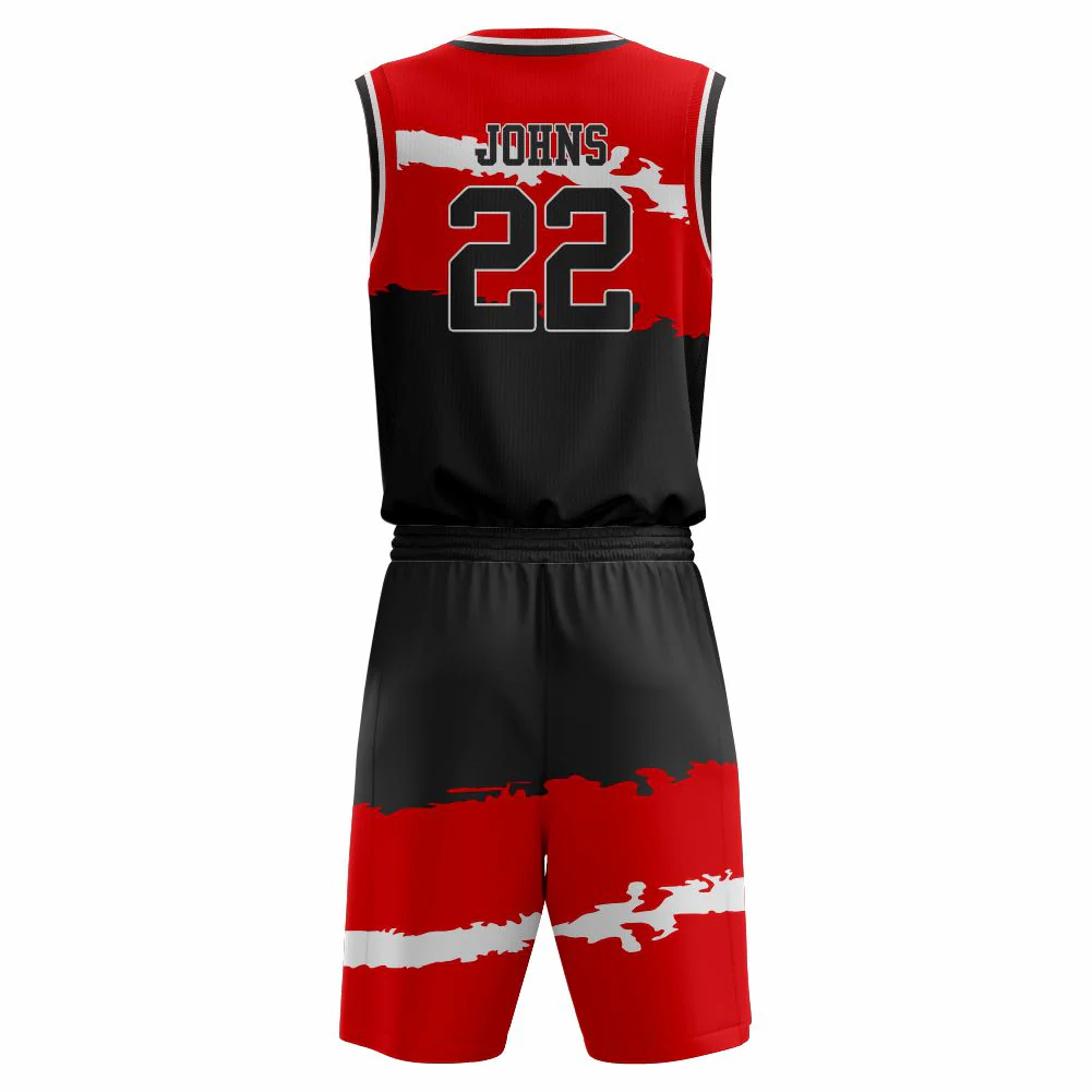 Crimson NS Customizable Basketball Jersey With Optional Shorts - Hipona Sports