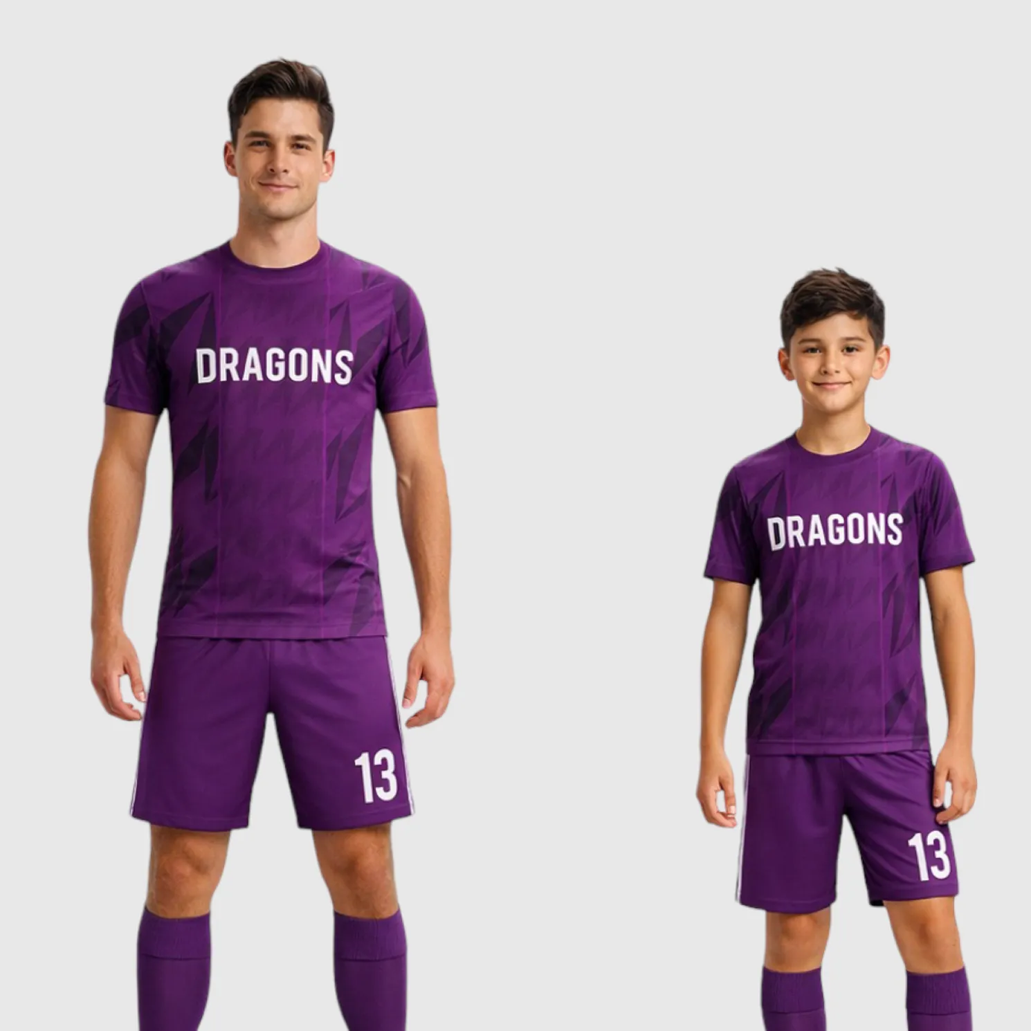 SB 1033 Purple Sublimation Custom Soccer Jersey Adult & Youth Unisex - Hipona Sports