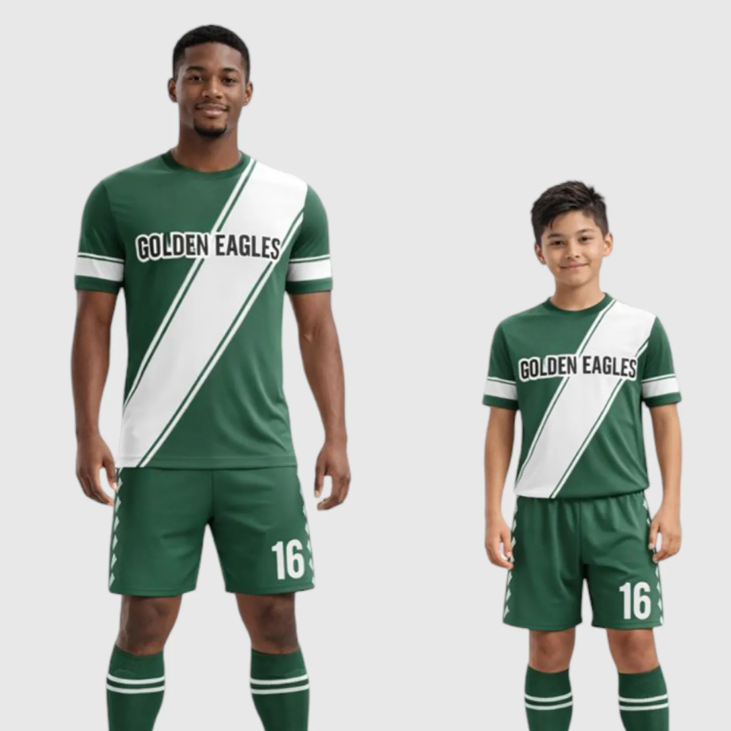 SB 1168 Green Sublimation Custom Soccer Jersey Adult & Youth Unisex - Hipona Sports