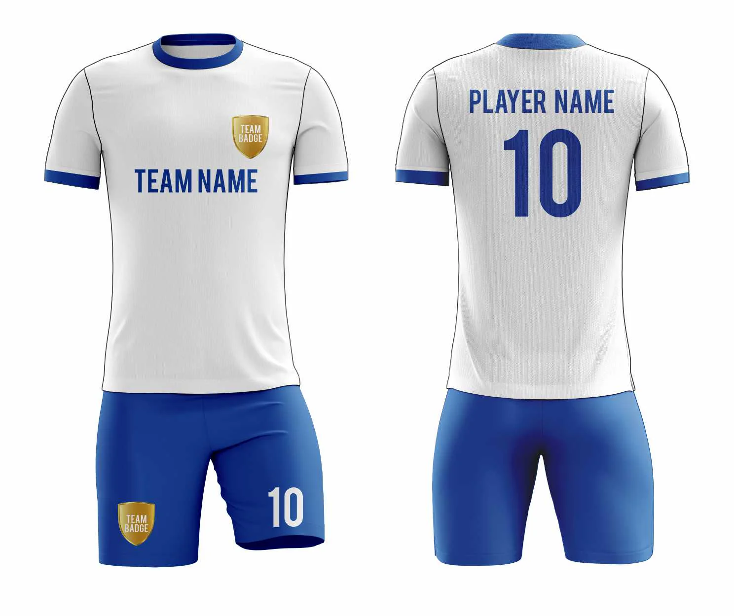 SB 1152 White/Blue Sublimation Custom Soccer Jersey Adult & Youth Unisex - Hipona Sports