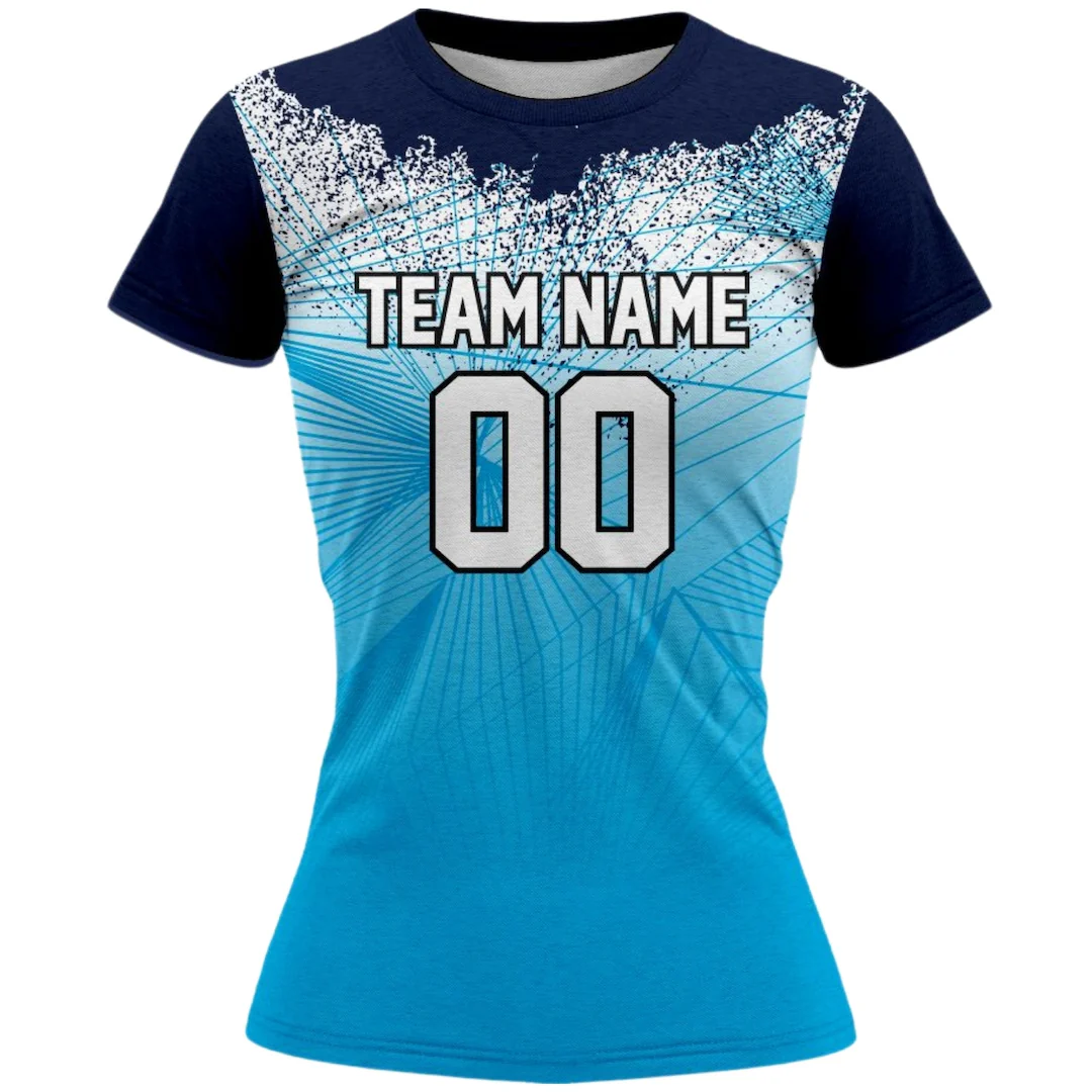 VJ110 Custom Blue Volleyball Jersey - Adult & Youth Unisex - Hipona Sports