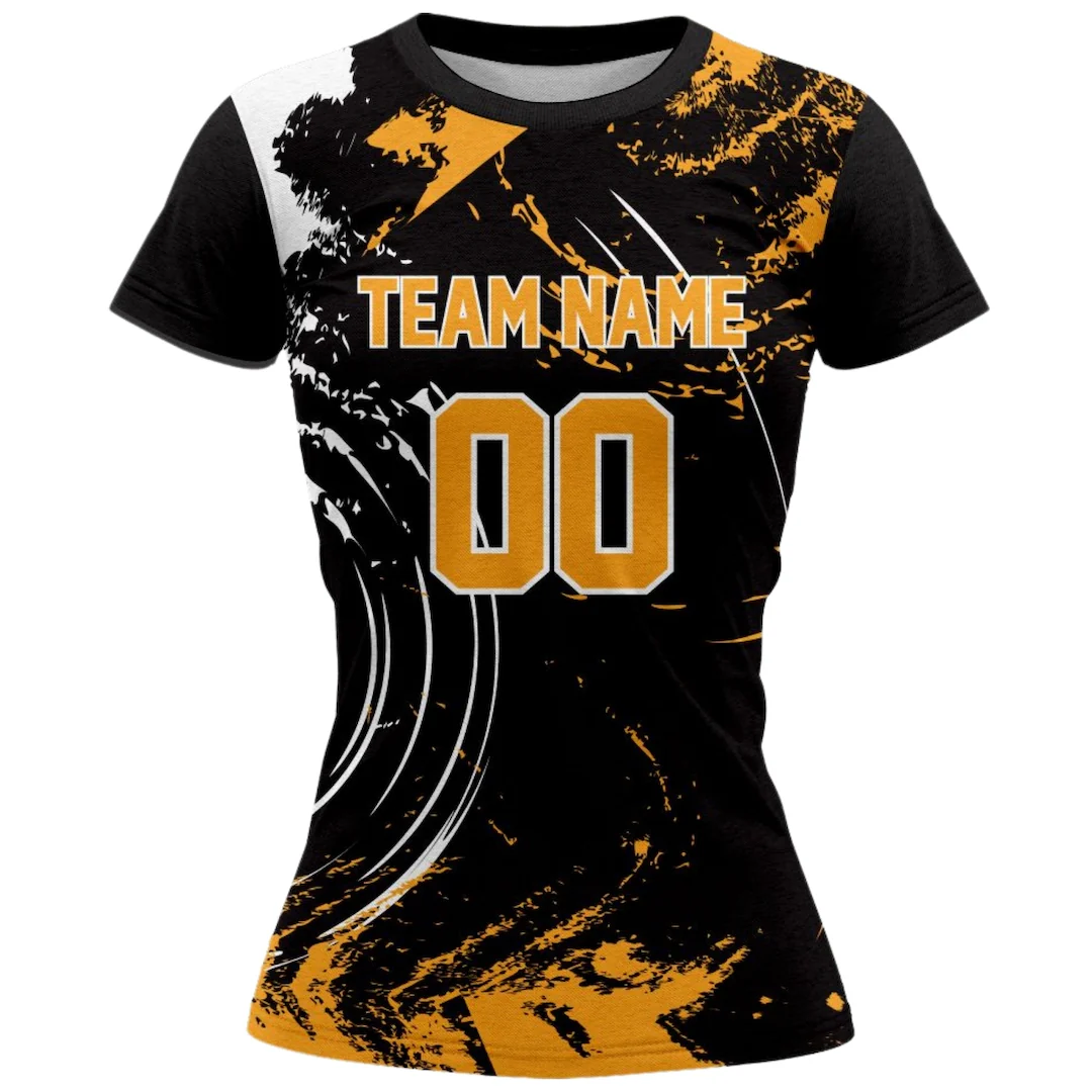 VJ117 Custom Black Volleyball Jersey - Adult & Youth Unisex - Hipona Sports