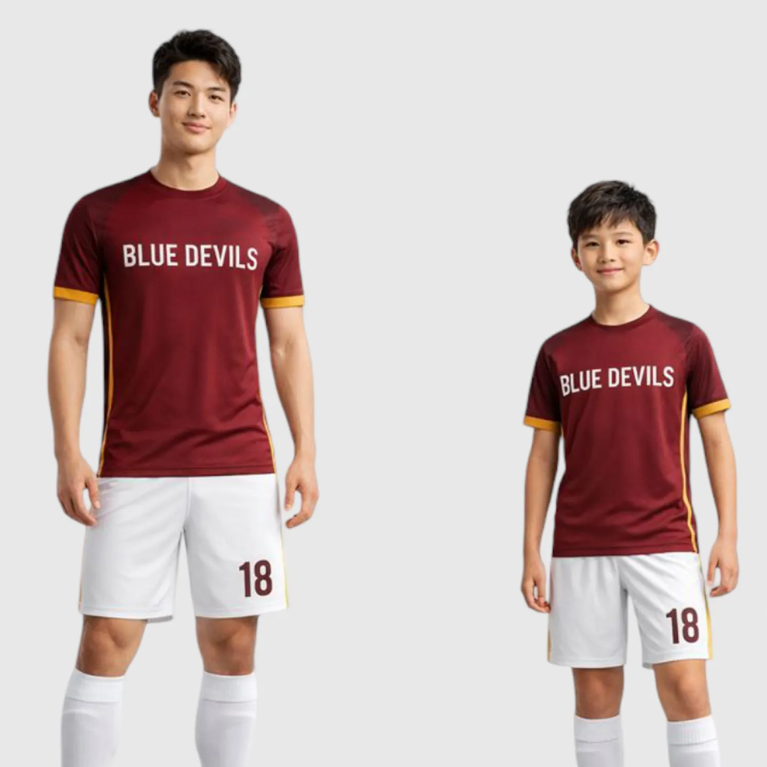 SB 12787 Red and White Sublimation Custom Soccer Jersey Adult & Youth Unisex - Hipona Sports