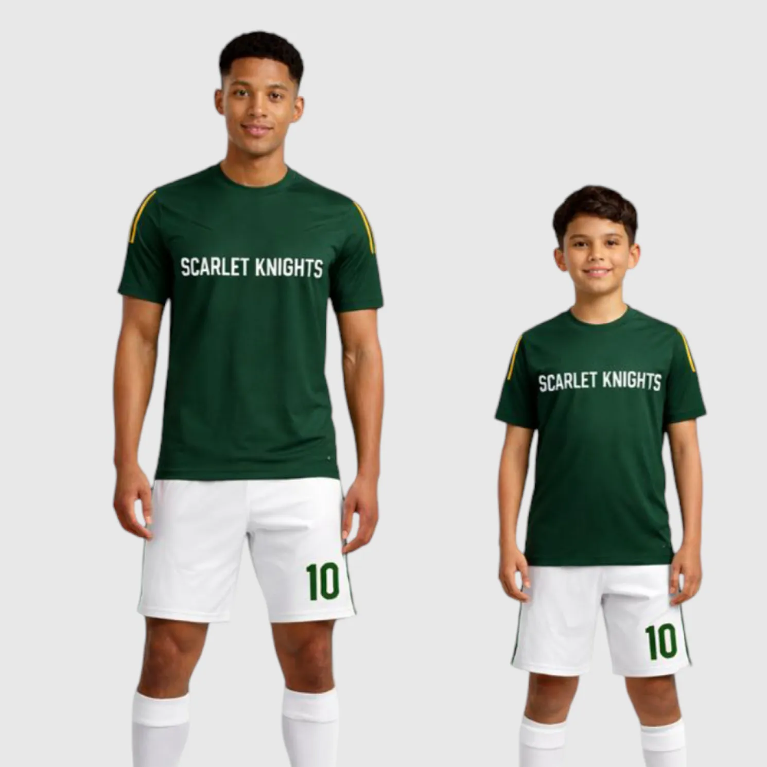 SB 1158 Green/White Sublimation Custom Soccer Jersey Adult & Youth Unisex - Hipona Sports