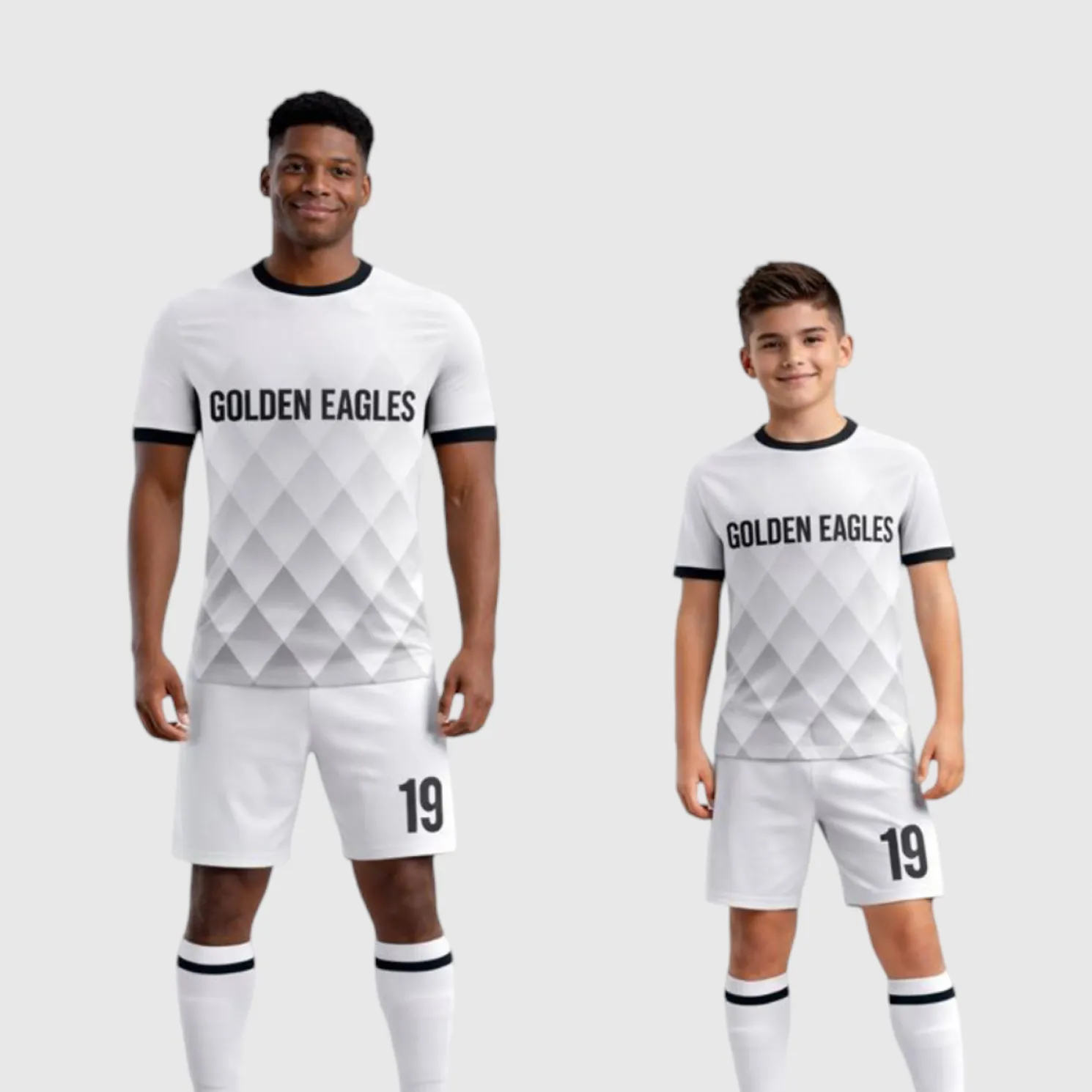 SB 1128 White Sublimation Custom Soccer Jersey Adult & Youth Unisex - Hipona Sports