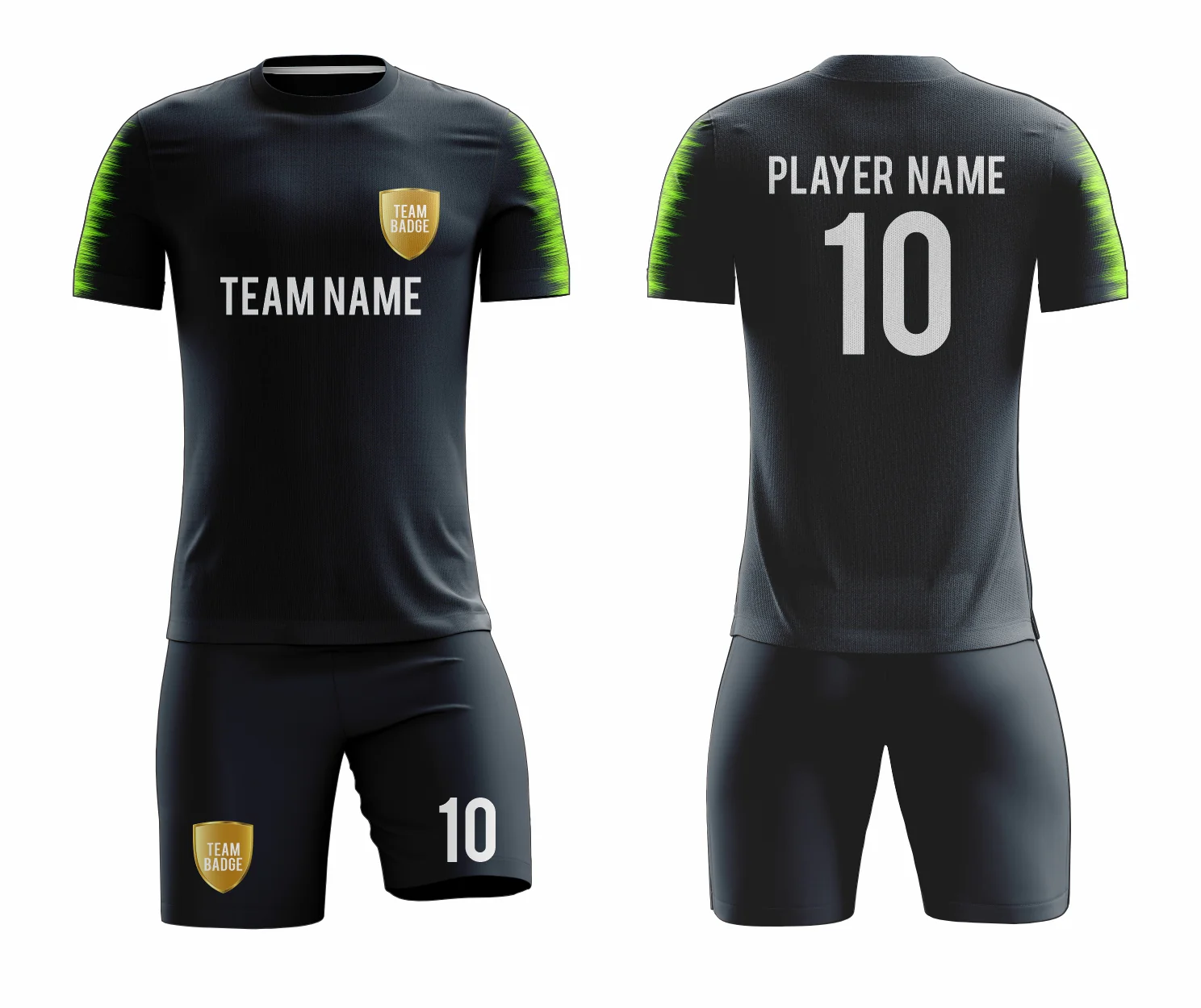 SB 12841 Black Sublimation Custom Soccer Jersey Adult & Youth Unisex - Hipona Sports