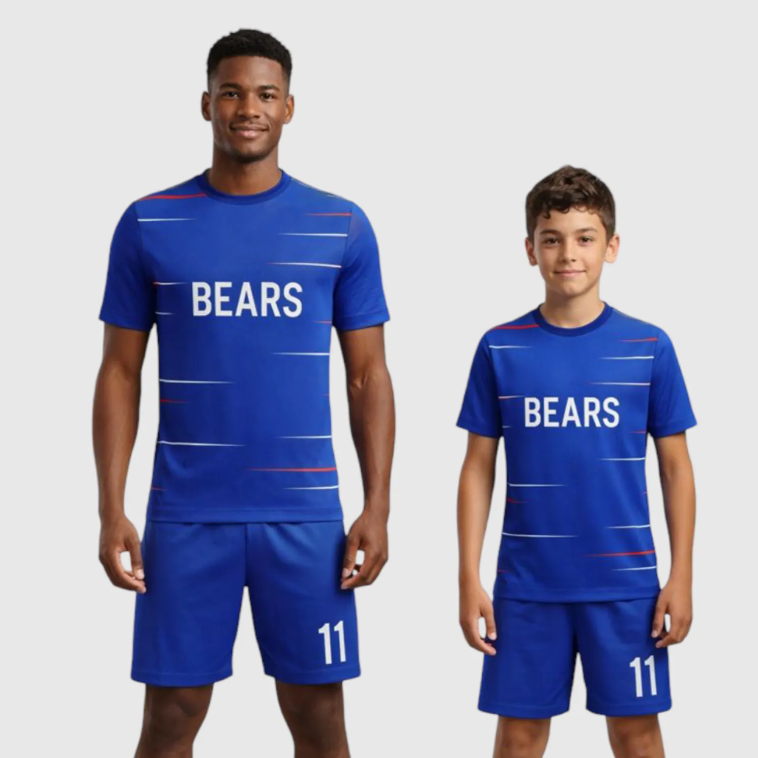 SB 12832 Blue Sublimation Custom Soccer Jersey Adult & Youth Unisex - Hipona Sports