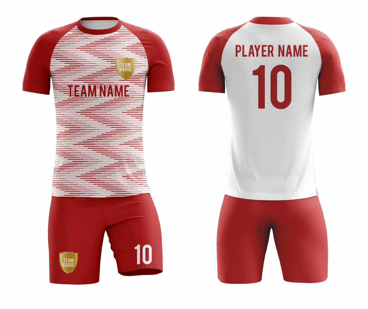 SB 1270 Red and White Sublimation Custom Soccer Jersey Adult & Youth Unisex - Hipona Sports
