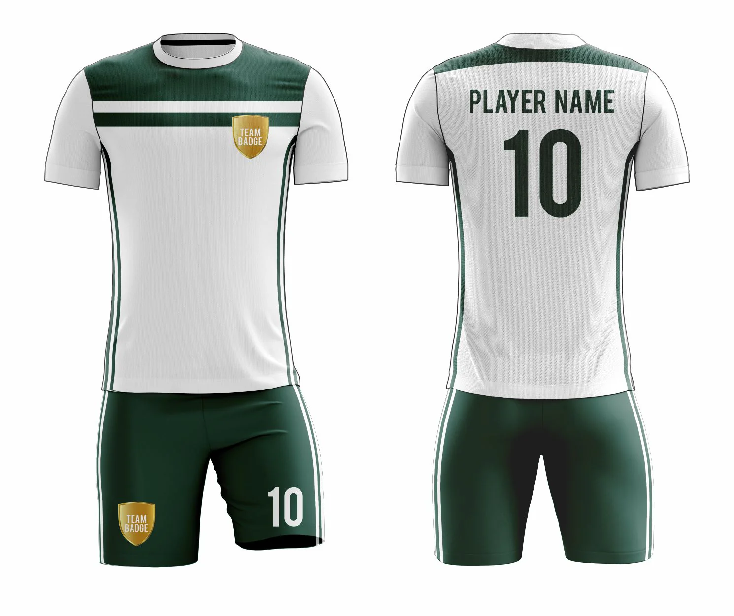 SB 1181 White/Green Sublimation Custom Soccer Jersey Adult & Youth Unisex - Hipona Sports