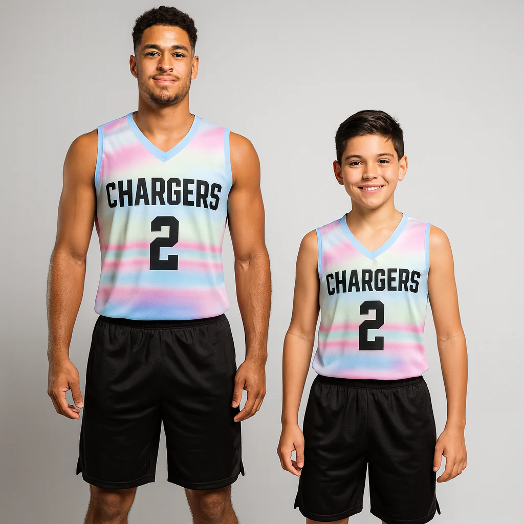 Pastel NS Customizable Basketball Jersey With Optional Shorts - Hipona Sports
