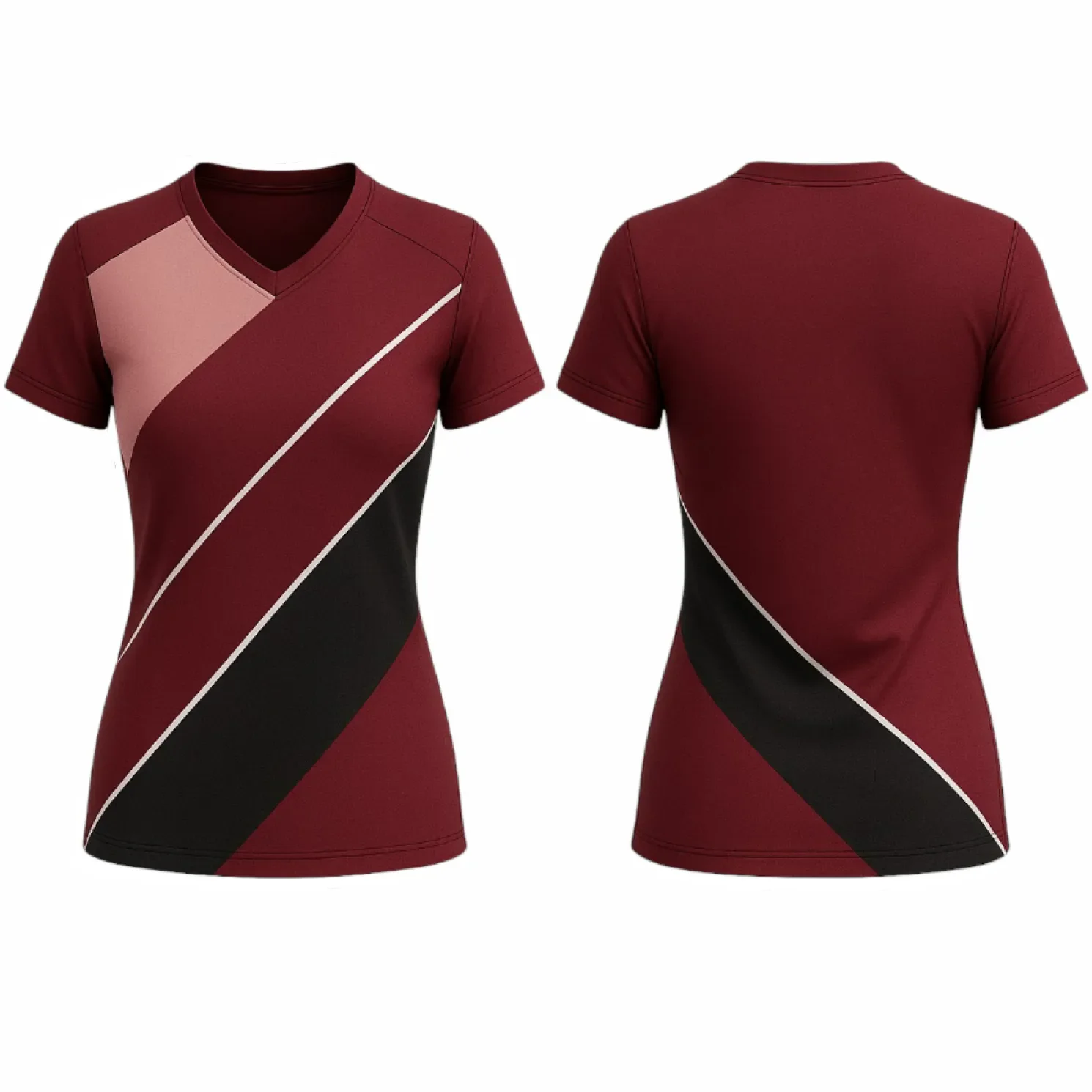VJ185 Custom Dark Red Volleyball Jersey - Adult & Youth Unisex - Hipona Sports
