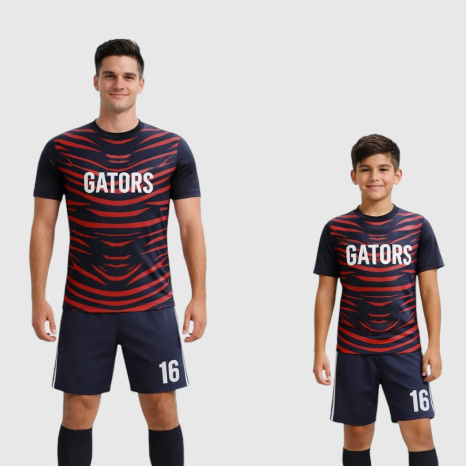 SB 1050 Black/Red Sublimation Custom Soccer Jersey Adult & Youth Unisex - Hipona Sports