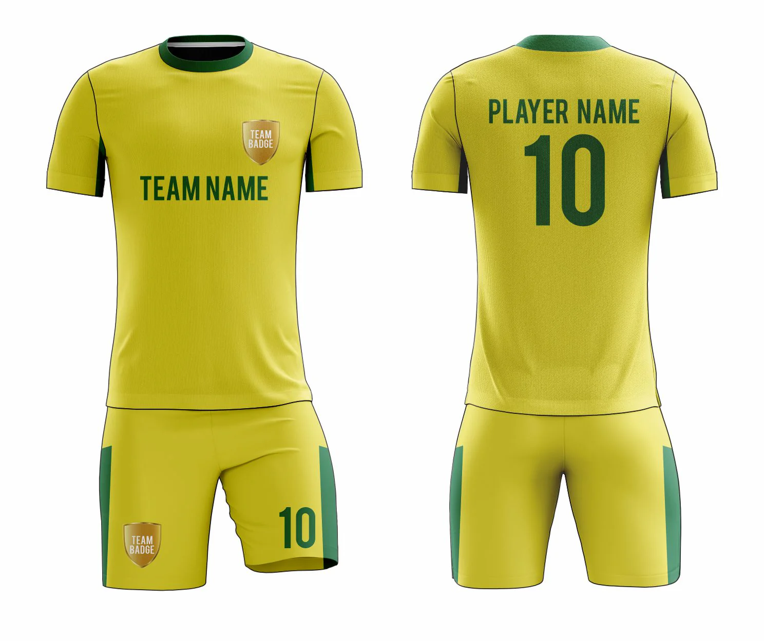 SB 12816 Yellow Sublimation Custom Soccer Jersey Adult & Youth Unisex - Hipona Sports