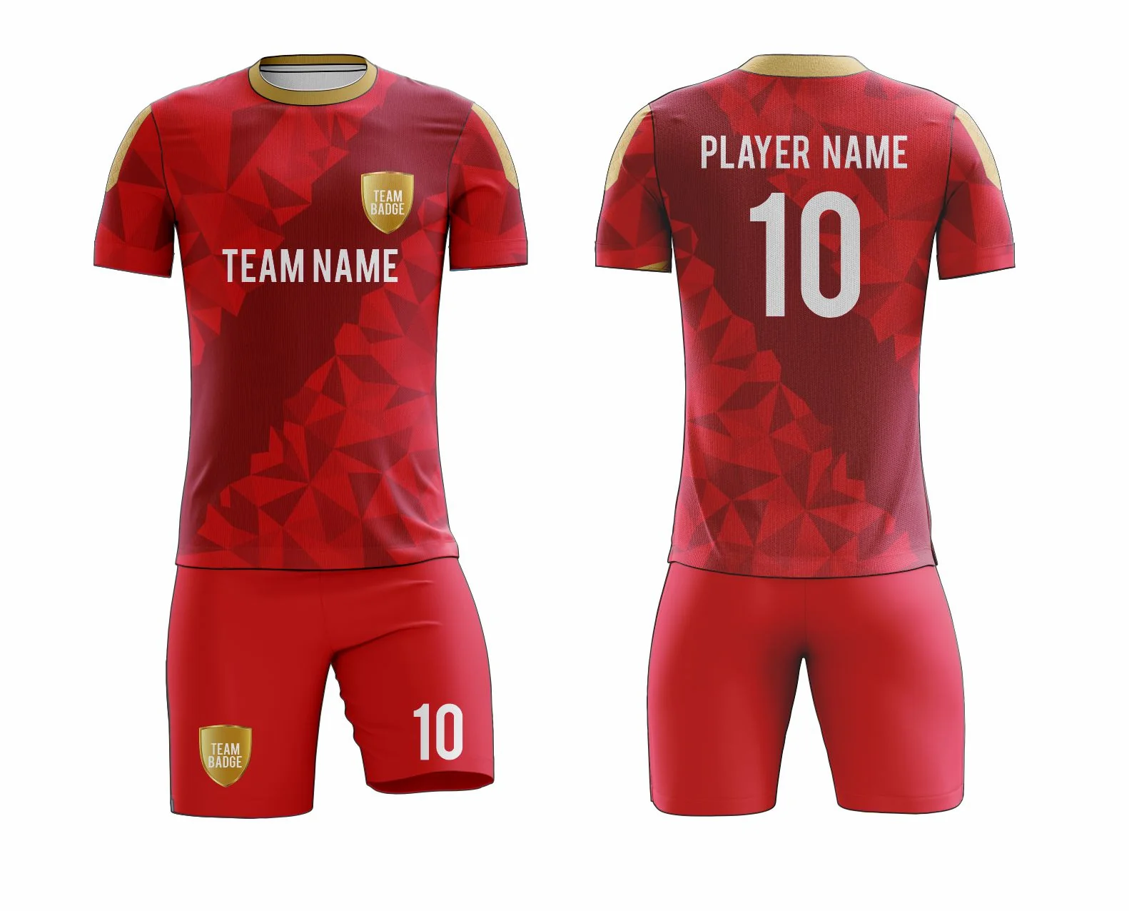 SB 12883 Red Sublimation Custom Soccer Jersey Adult & Youth Unisex - Hipona Sports