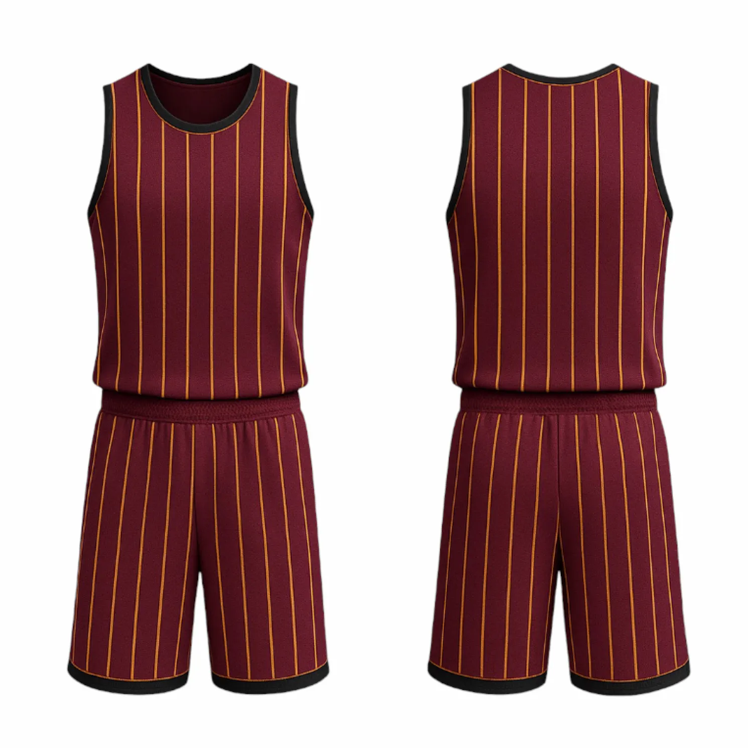 BBU-120 Red Customizable Basketball Jersey With Optional Shorts - Hipona Sports