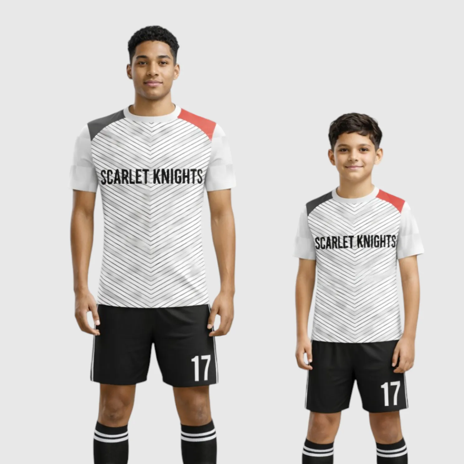 SB 1087 White/Black Sublimation Custom Soccer Jersey Adult & Youth Unisex - Hipona Sports