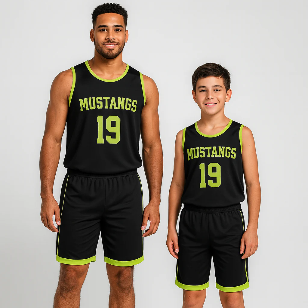 BBU-118 Black Customizable Basketball Jersey With Optional Shorts - Hipona Sports