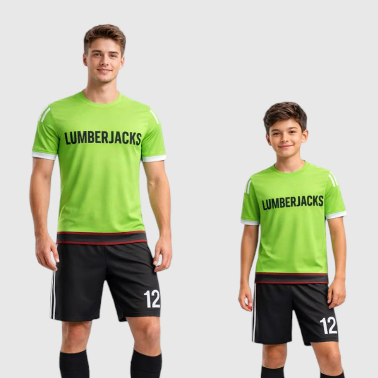 SB 1054 Green/Black Sublimation Custom Soccer Jersey Adult & Youth Unisex - Hipona Sports