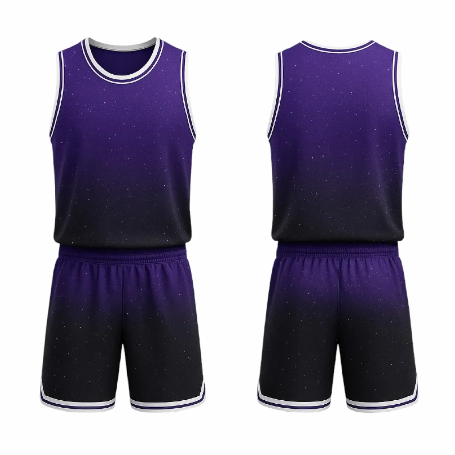 BBU-105 Dark Purple Customizable Basketball Jersey With Optional Shorts - Hipona Sports