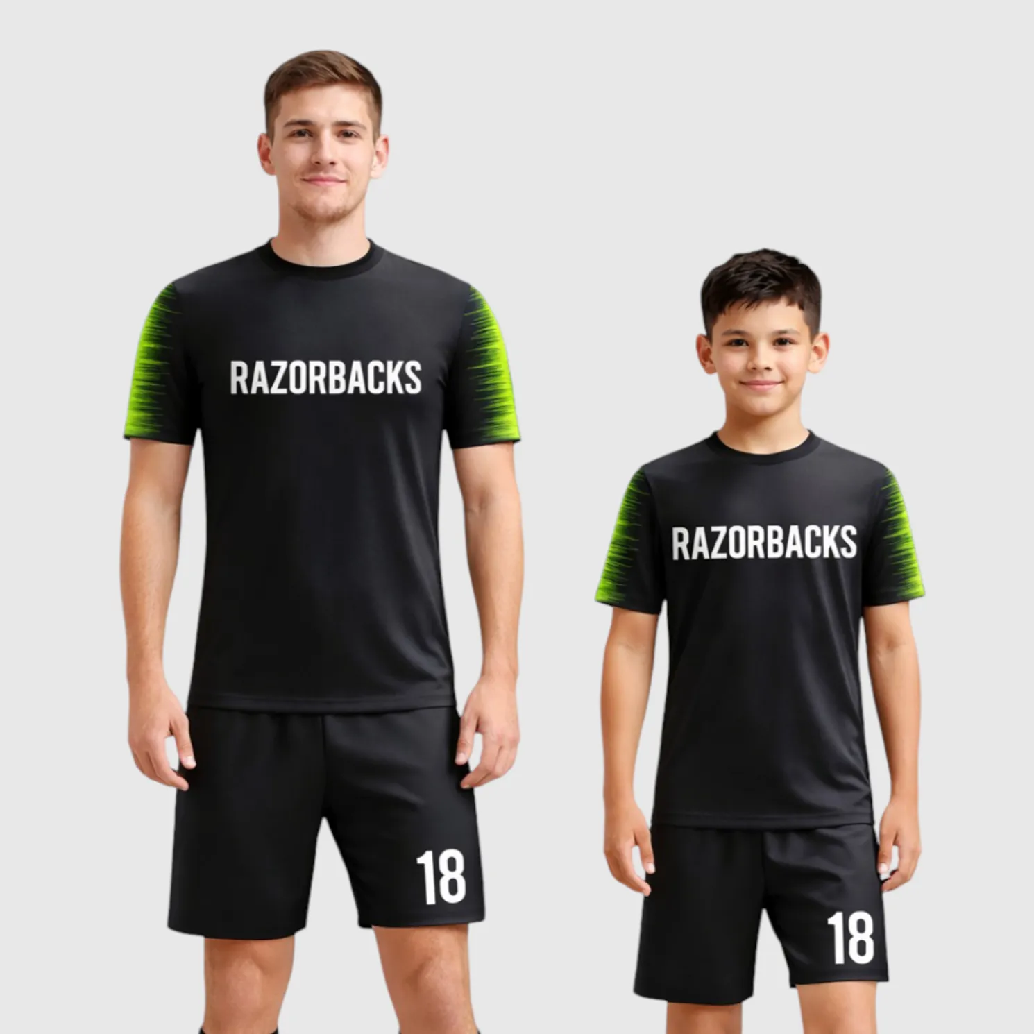 SB 12841 Black Sublimation Custom Soccer Jersey Adult & Youth Unisex - Hipona Sports