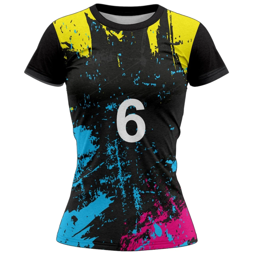 VJ105 Custom Black Volleyball Jersey - Adult & Youth Unisex - Hipona Sports
