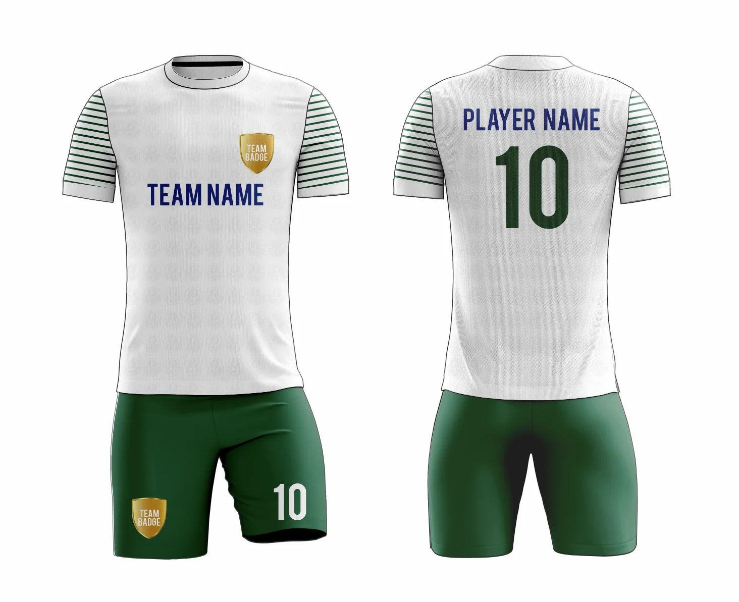 SB 1242 Green/White Sublimation Custom Soccer Jersey Adult & Youth Unisex - Hipona Sports