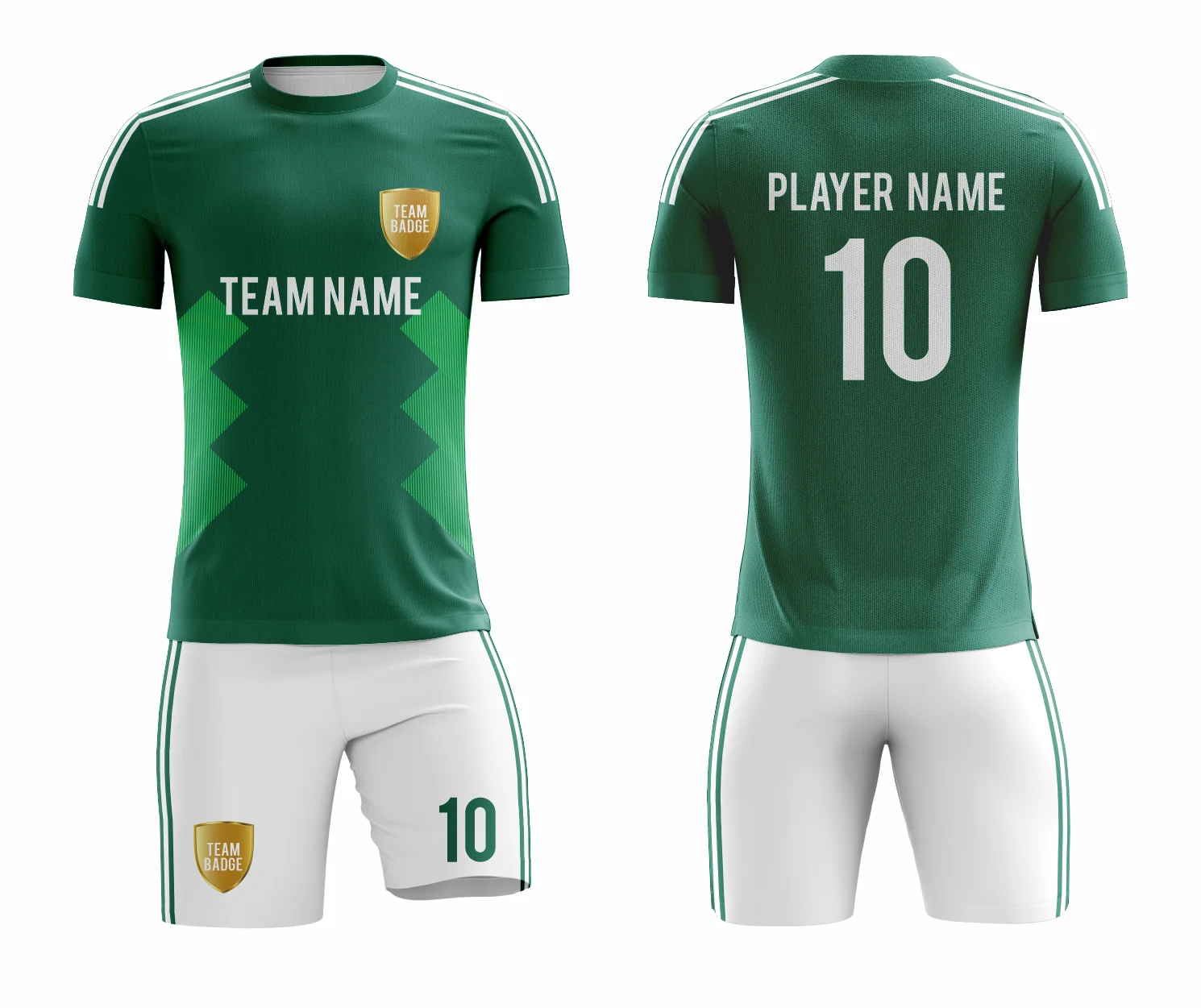 SB 1120 Green/White Sublimation Custom Soccer Jersey Adult & Youth Unisex - Hipona Sports