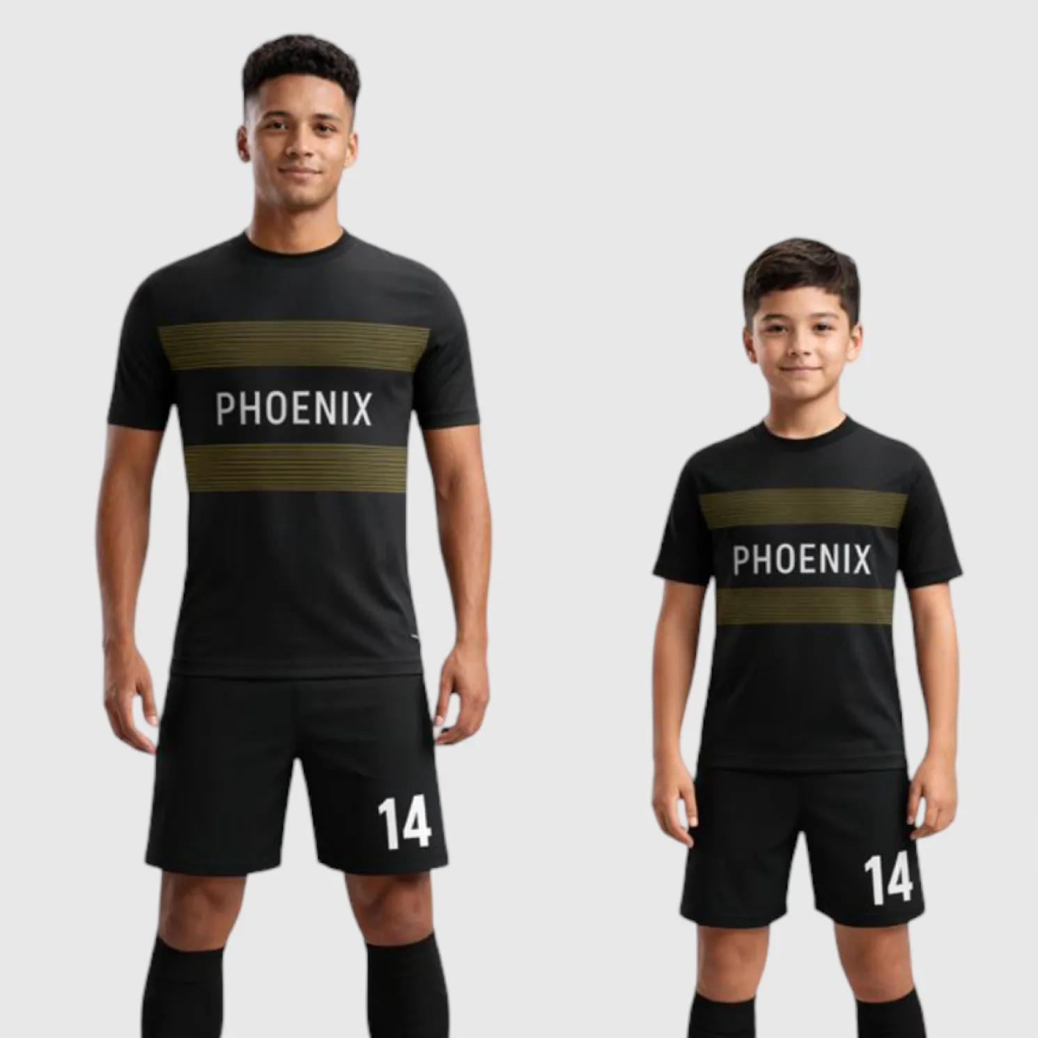 SB 12902 Black Sublimation Custom Soccer Jersey Adult & Youth Unisex - Hipona Sports