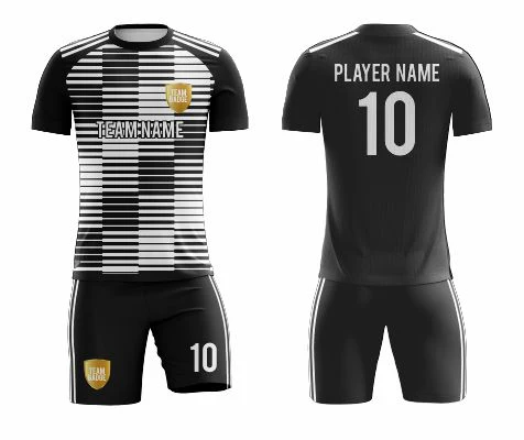 SB 1064 Black/White Sublimation Custom Soccer Jersey Adult & Youth Unisex - Hipona Sports