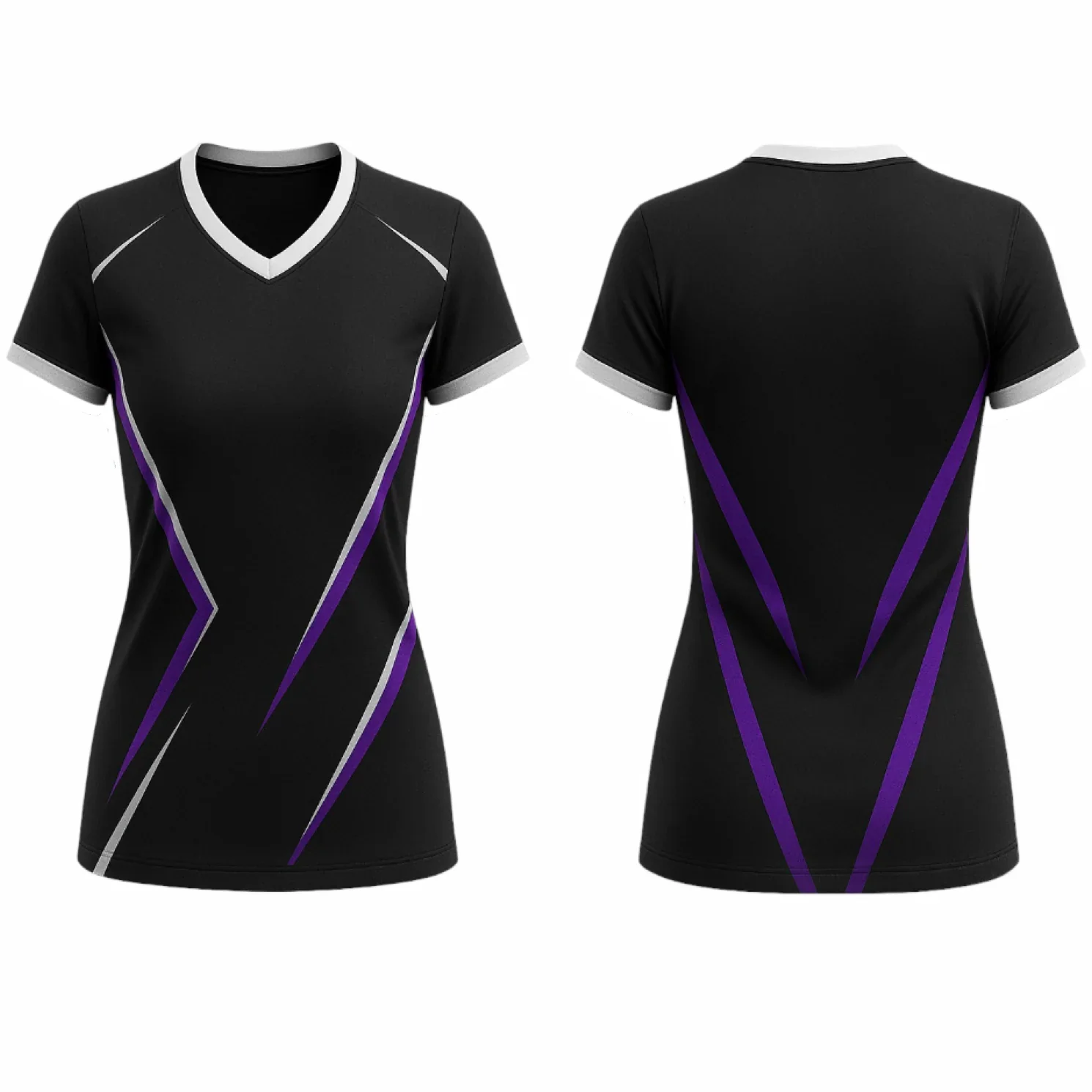 VJ198 Custom Black Volleyball Jersey - Adult & Youth Unisex - Hipona Sports