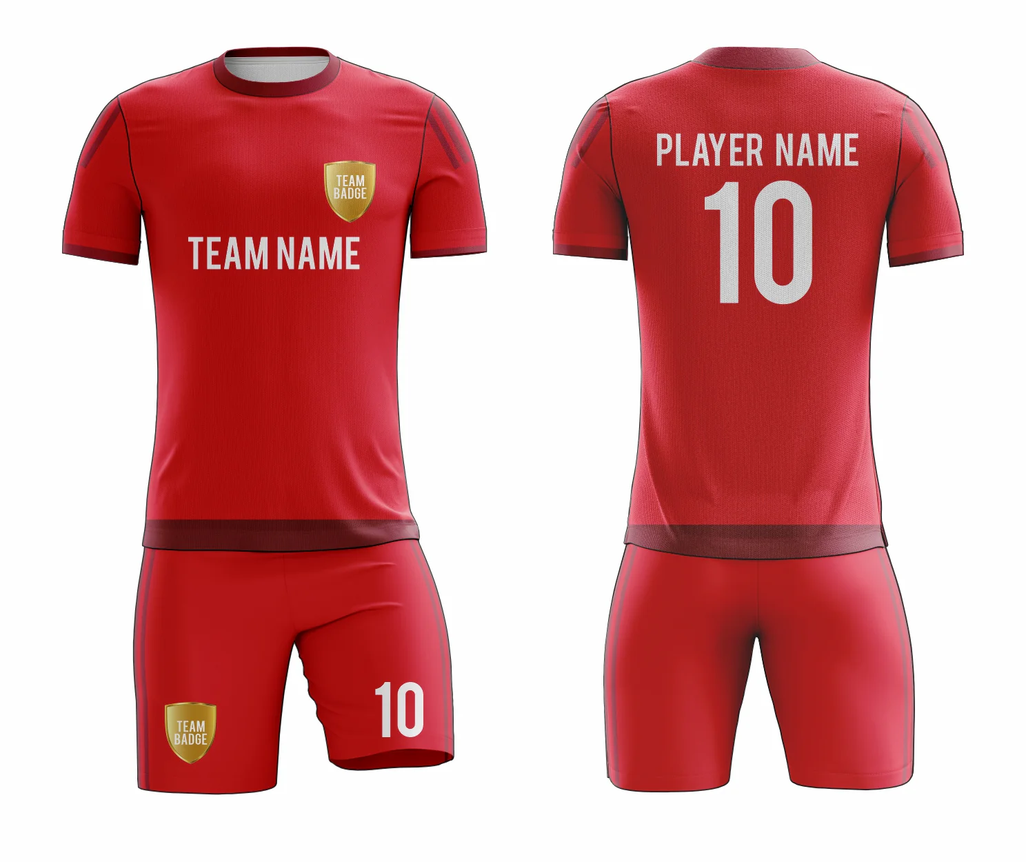SB 12901 Red Sublimation Custom Soccer Jersey Adult & Youth Unisex - Hipona Sports