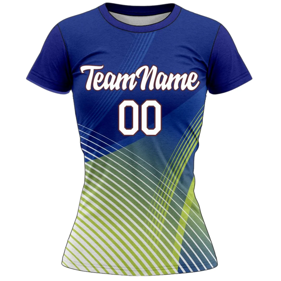 VJ107 Custom Blue Volleyball Jersey - Adult & Youth Unisex - Hipona Sports