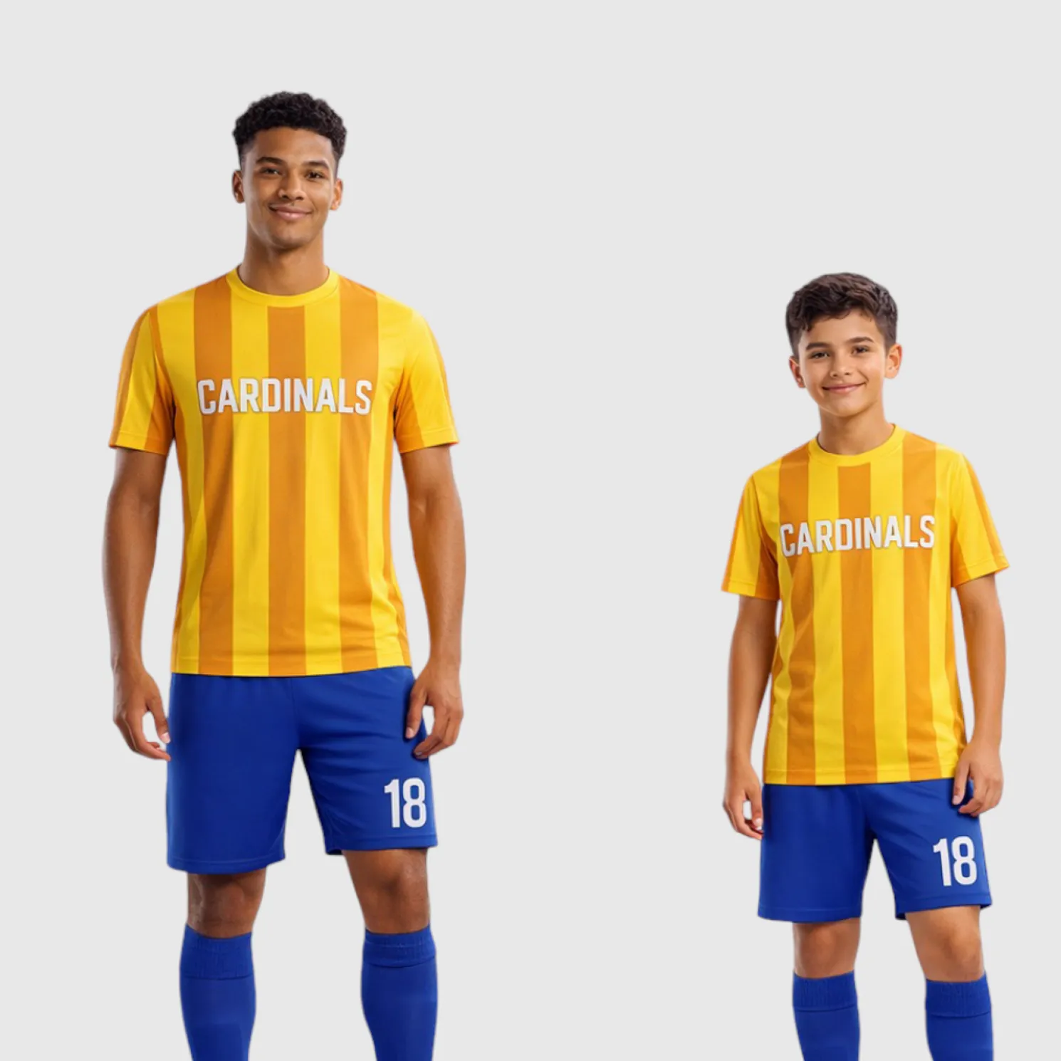 SB 1146 Yellow/Blue Sublimation Custom Soccer Jersey Adult & Youth Unisex - Hipona Sports