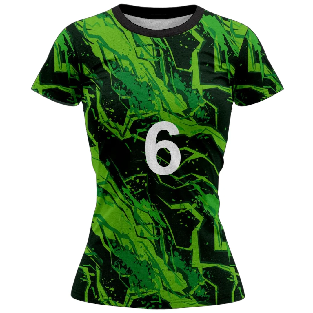 VJ122 Custom Green Volleyball Jersey - Adult & Youth Unisex - Hipona Sports
