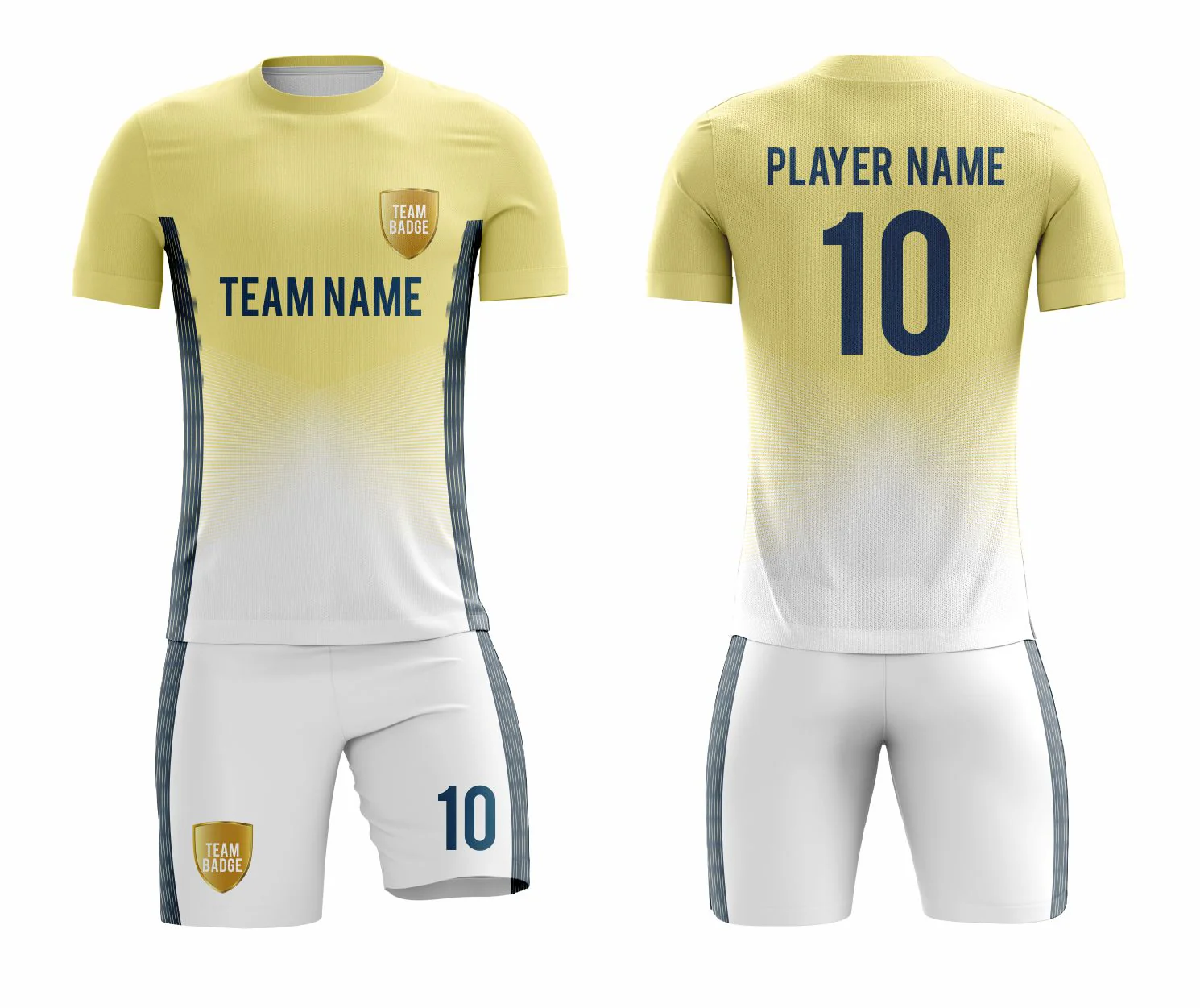 SB 1021 Yellow/White Sublimation Custom Soccer Jersey Adult & Youth Unisex - Hipona Sports
