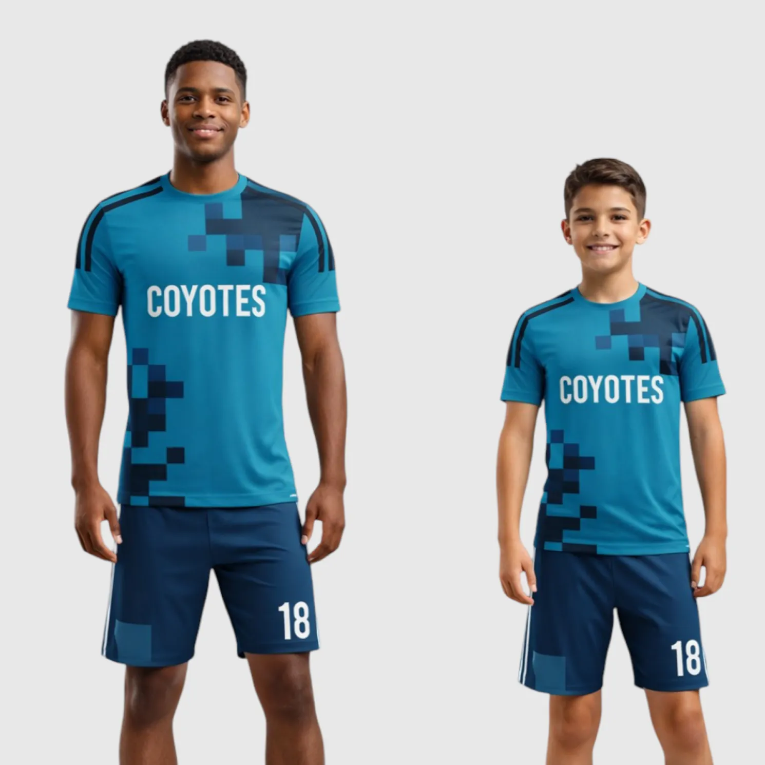 SB 1209 Blue Sublimation Custom Soccer Jersey Adult & Youth Unisex - Hipona Sports